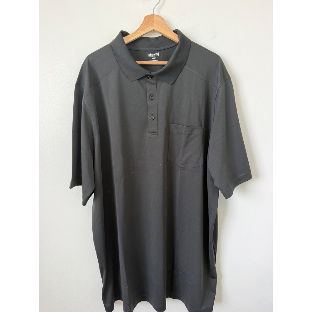 Edwards Men's Black Polo Shirt – 3XLT – NWOT
